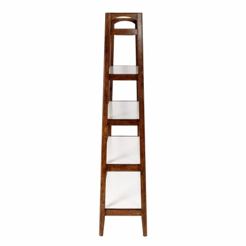 Parker Bookcase Pecan/Cream White See below Perspective: top