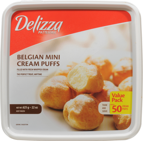 Delizza Belgian Mini Cream Puffs Perspective: top