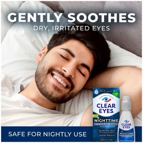 Clear Eyes Lubricant Nighttime Restoring Drops Eye Drops Perspective: top