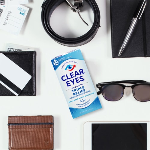 Clear Eyes Triple Action Relief Eye Drops Perspective: top