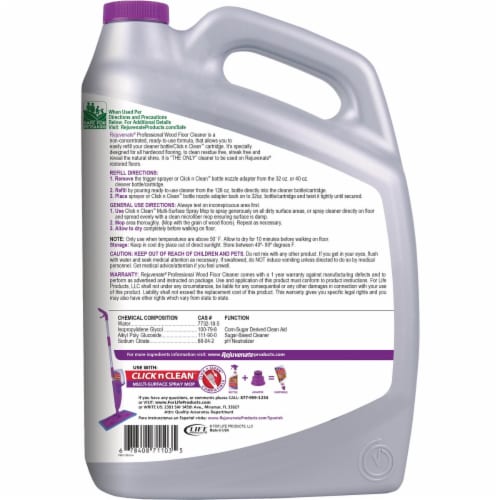 Rejuvenate 128 Oz. Professional Wood Floor Cleaner Refill RJ128FCPRO Perspective: top
