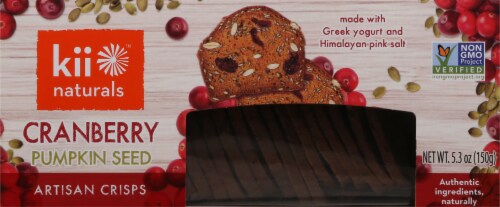 Kii Naturals Artisan Crisps Cranberry Pumpkin Seed Perspective: top