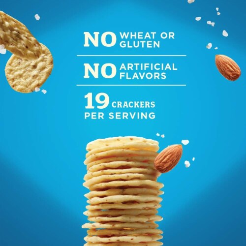 Blue Diamond Almonds Nut-Thins Cracker Crisps - Gluten Free, Hint of Sea Salt, 7oz Perspective: top