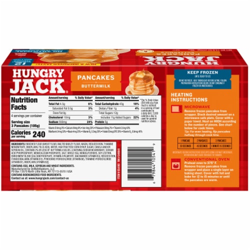 Hungry Jack Buttermilk Pancakes Perspective: top
