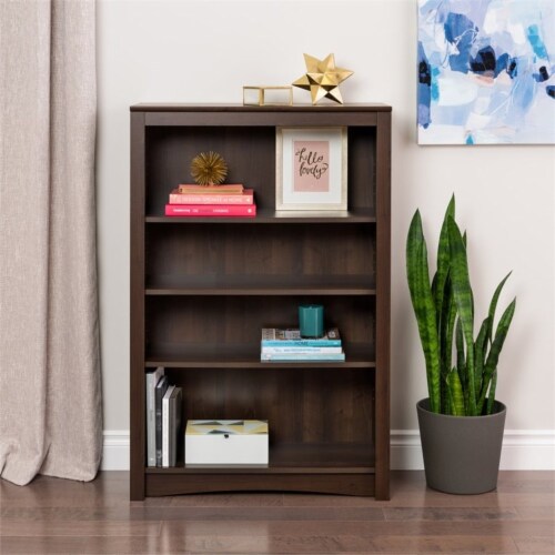 Atlin Designs 48  4 Shelf Bookcase in Espresso Perspective: top
