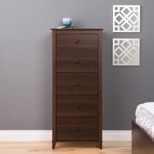 Atlin Designs Modern 5 Drawer Composite Wood Lingerie Chest in