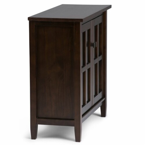 Atlin Designs 32 Transitional Solid Wood Low Cabinet in Tobacco Brown Perspective: top