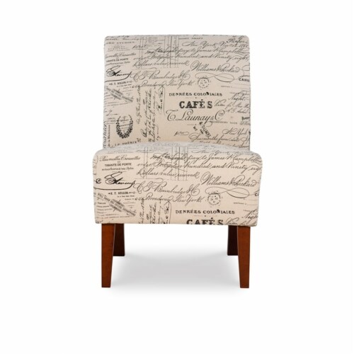Riverbay Furniture Slipper Chair in Script Perspective: top