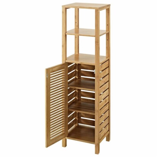 Riverbay Furniture Linen Tower in Natural Perspective: top