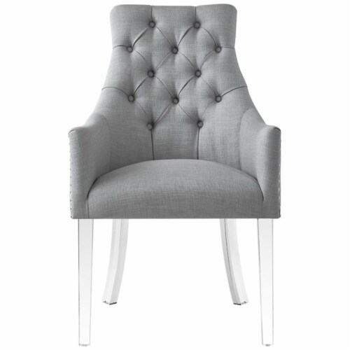 Brika Home Dining Chair in Light Gray (Set of 2) Perspective: top