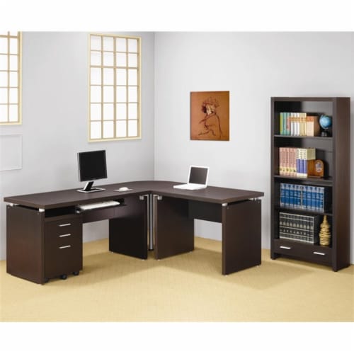 Stonecroft Ashbury 3 Drawer Mobile File Cabinet in Cappuccino Perspective: top