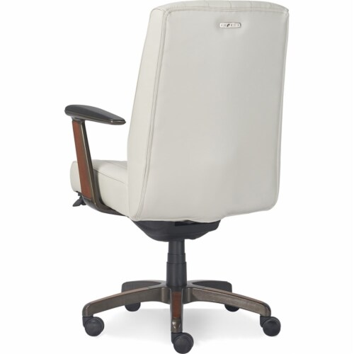Scranton & Co Modern Executive Office Chair White Bonded Leather Perspective: top