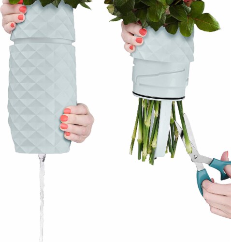 The Amaranth Vase - 10  Smarter Vase for Floral Care in Mint Green Diamond Perspective: top