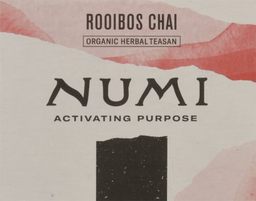 Numi Organic Spiced Rooibos Chai Tea Bags Perspective: top