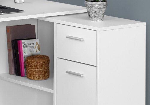 Home Office Corner Storage Drawers 46 l L Shape Work Laptop
