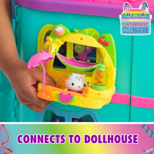 Gabby's Dollhouse Cakey's Fruit Smoothie Party Balcony Playset Perspective: top