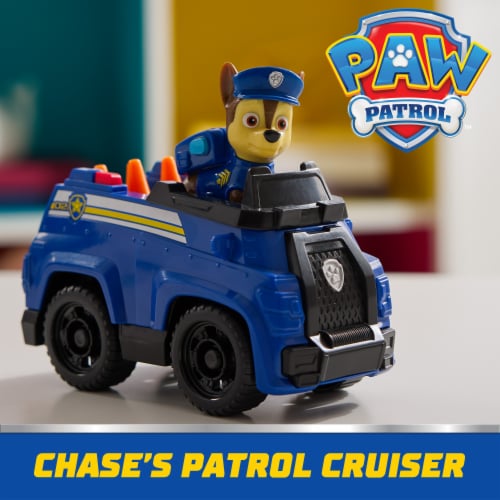 Paw Patrol™ Chase's Patrol Cruiser Toy Car with Collectible Action Figure Perspective: top