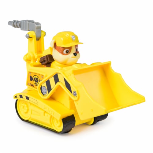 Paw Patrol™ Rubble's Bulldozer Toy Truck with Collectible Action Figure Perspective: top