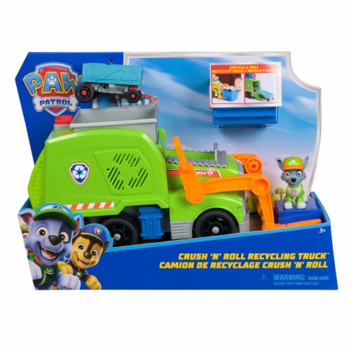 PAW Patrol™: Crush N’ Roll Recycling Truck™ with Rocky Action Figure Perspective: top