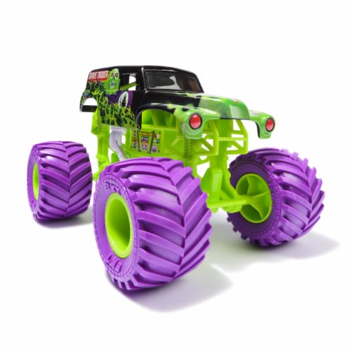 Monster Jam Official Grave Digger Monster Truck Collector 1:24 Scale Die-Cast Vehicle Toy Perspective: top
