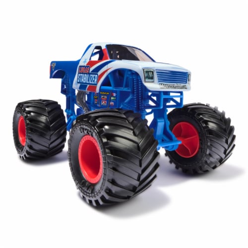 Monster Jam Official Lucas Stabilizer Monster Truck Collector 1:24 Scale Die-Cast Vehicle Toy Perspective: top