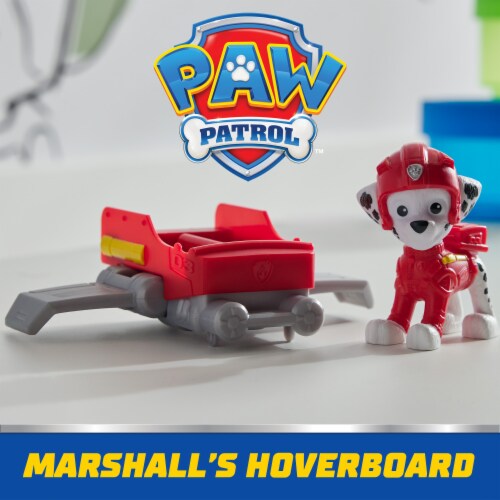 Paw Patrol Action Pups Marshall Action Figure & Hoverboard Airplane Toy with Foldable Wings Perspective: top