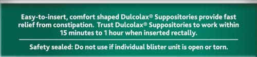 Dulcolax® Suppository Laxatives Perspective: top