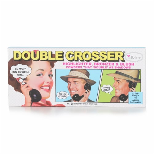 The Balm® Double Crosser Highlighter Bronzer & Blush Perspective: top