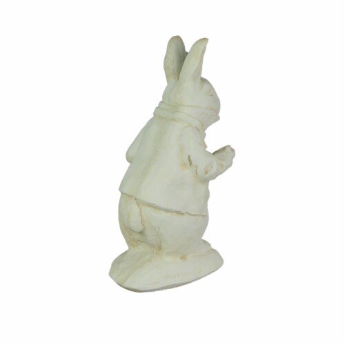 Zeckos - Alice in Wonderland White Rabbit Antiqued White