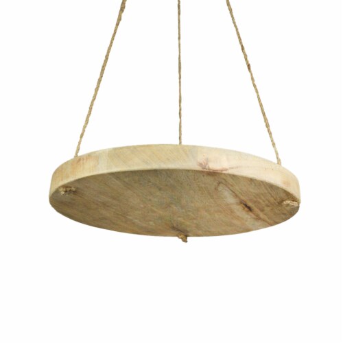 Set of 3 Primitive Country Wooden Disc and Jute Rope Hanging Plant Stands, One Size - Fry’s Food ...