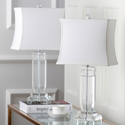 SAFAVIEH Olympia Crystal Table Lamp (Set of 2) | Crystal | Perspective: top