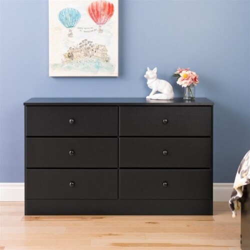 Atlin Designs 6 Drawer Double Dresser in Black 1 Metro Market