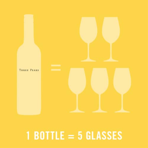 Three Pears Pinot Grigio California White Wine 750 ml Perspective: top
