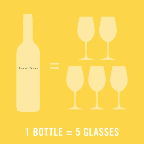 Three Pears Pinot Grigio California White Wine 750 ml Perspective: top