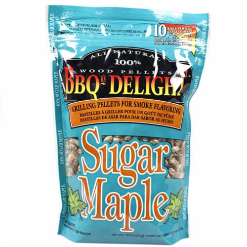 BBQr's Delight 2 Pack Savory Herb & Maple Natural Wood Grilling Pellets 1lb Bags Perspective: top