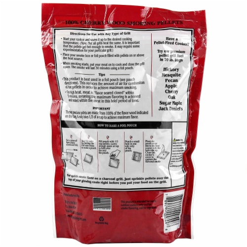 BBQr's Delight 2 Pack Cherry & Mesquite Natural Wood Grilling Pellets 1lb Bags Perspective: top