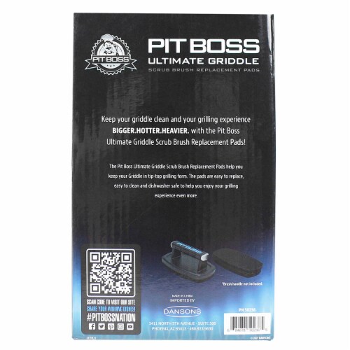 Pit Boss Ultimate Griddle Cleaning Scrub Brush Replacement Pads 2 Pack