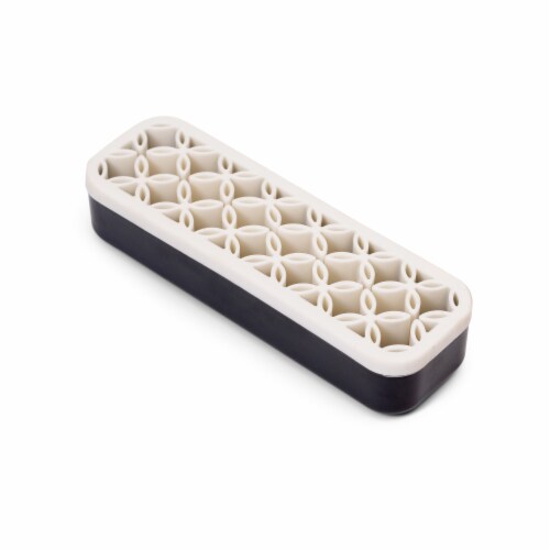 Zoe Ayla Silicone Brush Holder - Black/White Perspective: top