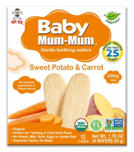Baby Mum-Mum Organic Sweet Potato & Carrot Rice Rusks - 6 Boxes Perspective: top