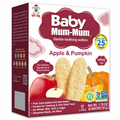 Baby Mum-Mum Apple & Pumpkin Rice Rusks - 6 Boxes Perspective: top