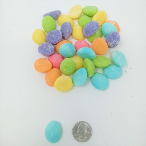 Gummi Sanded Easter Eggs Fruit Flavors bulk gummy Easter Candy 2 pound Perspective: top