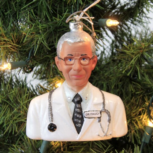 Holiday Ornament Dr Fauci Glass Physician Pandemic Covid19 Go8046 Perspective: top
