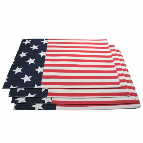 Tabletop Stars And Stripes Placemat Fabric Patriotic Usa Flag 842623097 Perspective: top