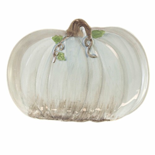 Tabletop Heirloom Pumpkin Plate Dolamite Fall Thanksgiving St/4 H9395 Perspective: top