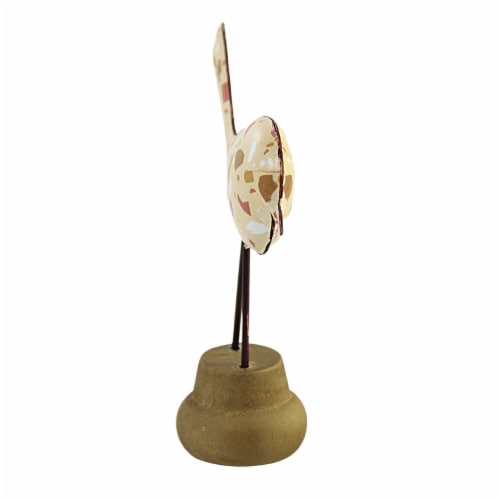 Home Decor Terrazzo Bird On Stand Metal Mother's Day Cb176063 Tan Perspective: top