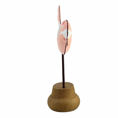 Home Decor Terrazzo Bird On Stand Metal Mother's Day Cb176063 Pink Perspective: top