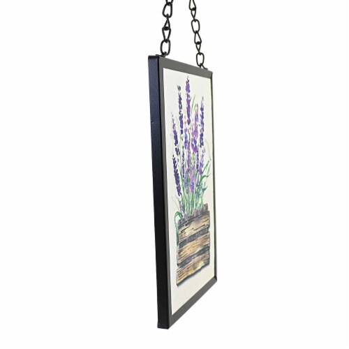Home Decor Lavender Wildflower Wall Decor Metal Mother's Day Cg17691 Planks3 Perspective: top