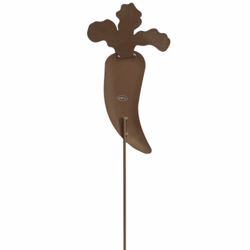 Home & Garden Vegetable Garden Marker Metal Stake Summer S22049 Carrot Perspective: top