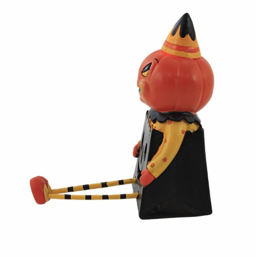 Halloween Light Up Treat Sack Sitter Johanna Parker Spooky Light R0073 Pumpkin Perspective: top