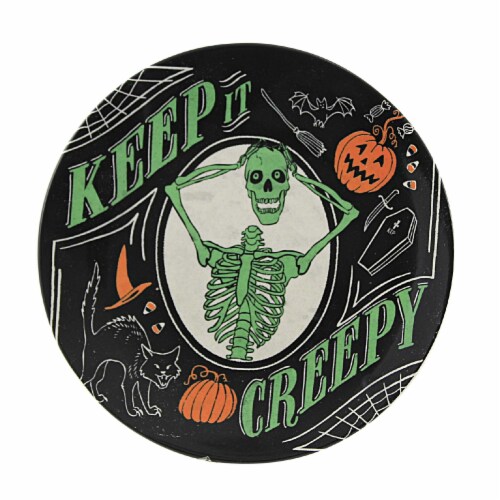 Tabletop Scaredy Cat Canape Plate Ceramic Halloween Platter Spooky 37232 Cat Perspective: top